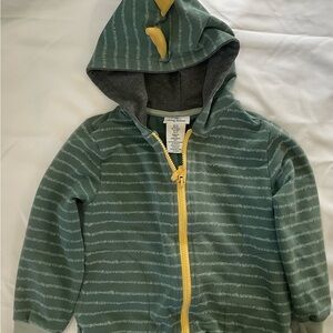 Tommy Bahama Striped Green Hoodie with Dino Spikes